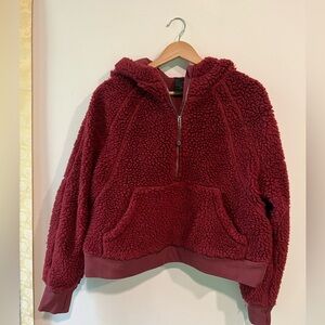 Lululemon Scuba Oversized Sherpa 1/2 Zip Savannah red medium / large M/L